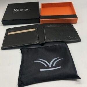 NEW Men's Black Genuine Leather Wallet, Slim Classic Design, Bifold‎ Wallet NWT